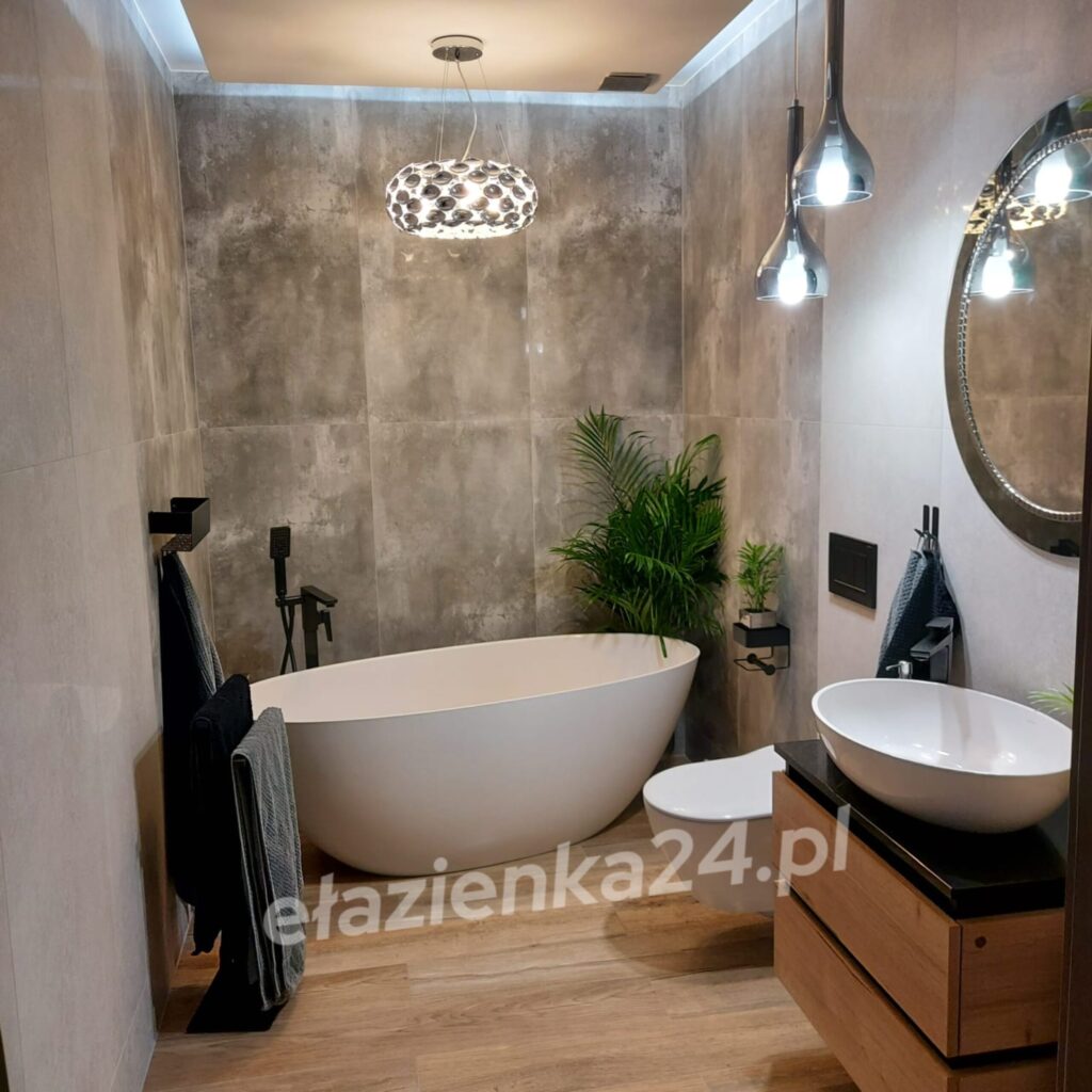 Wanna Marmorin Wika biały połysk – realizacja u Pani Dominiki ełazienka24.pl