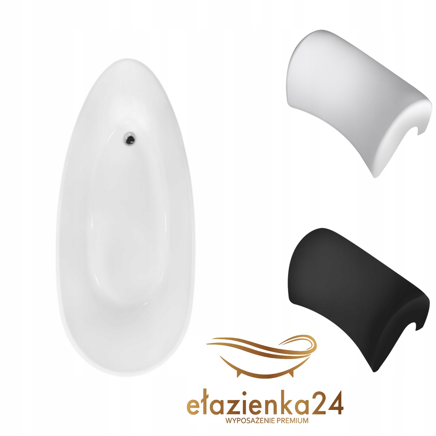 Besco Goya Matt 160 x 70 + klik klak chrom - obrazek 3