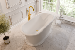 Besco  Ziva 160 x 75 + klik-klak z przelewem szczelinowym slim chrom