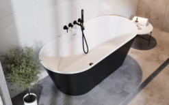 Besco Deeva Black&White 150 x 75 + klik klak chrom