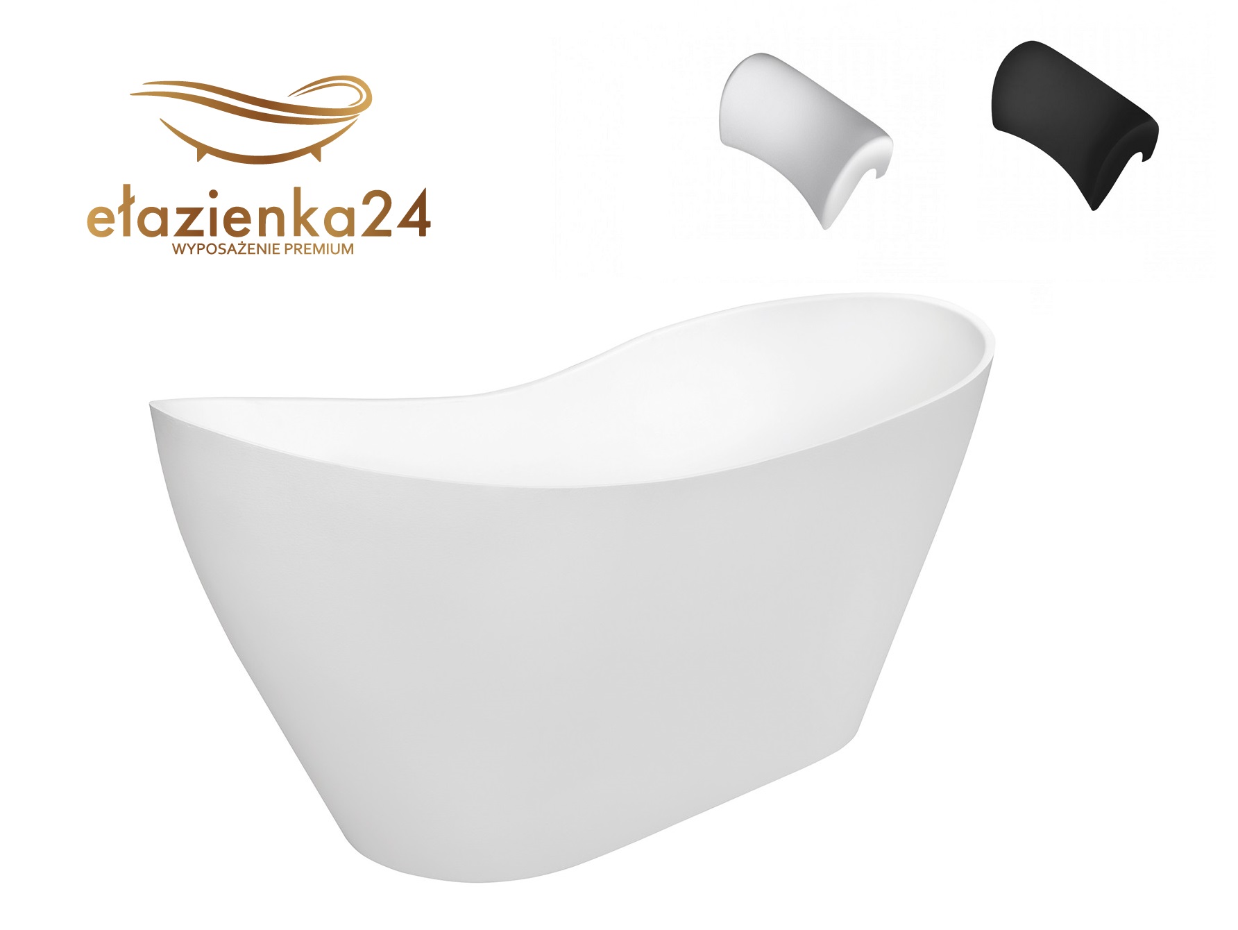 Besco Viya Black&White 170 x 72 + klik klak chrom - obrazek 5