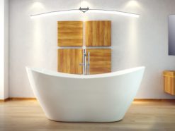 Besco Viya Matt 160 x 70 + klik klak chrom