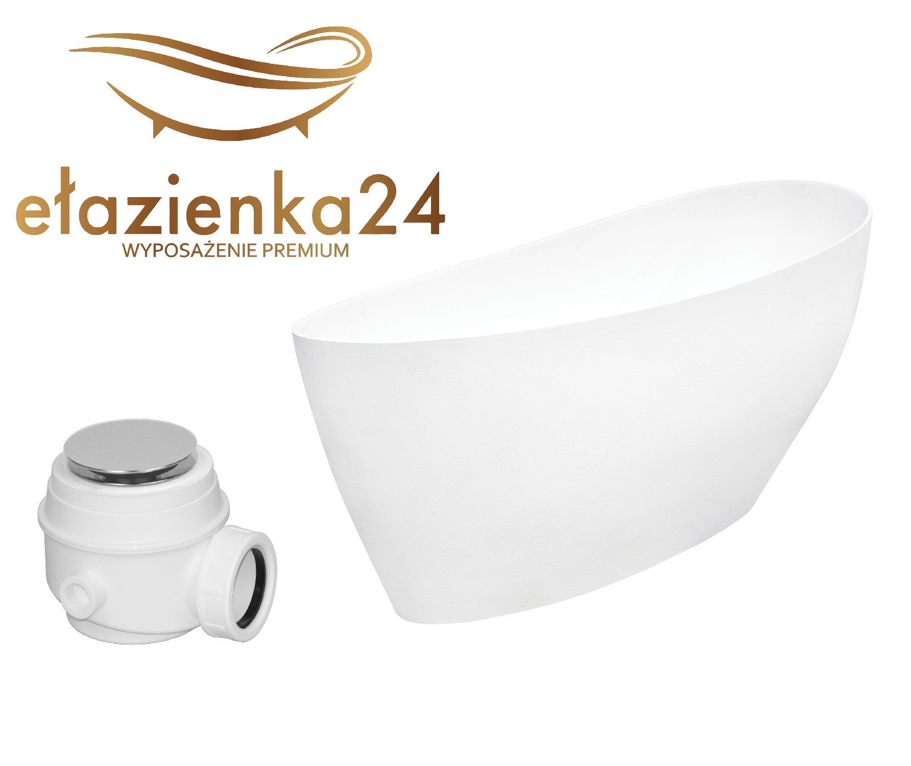 Besco Keya Black&White 165 x 70 + klik klak chrom - obrazek 4