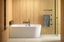 Besco Avita A-Line 150 x 75 lewa + klik-klak z przelewem szczelinowym slim chrom