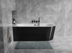 Besco Avita A-Line 150 x 75 lewa + klik-klak z przelewem szczelinowym slim chrom