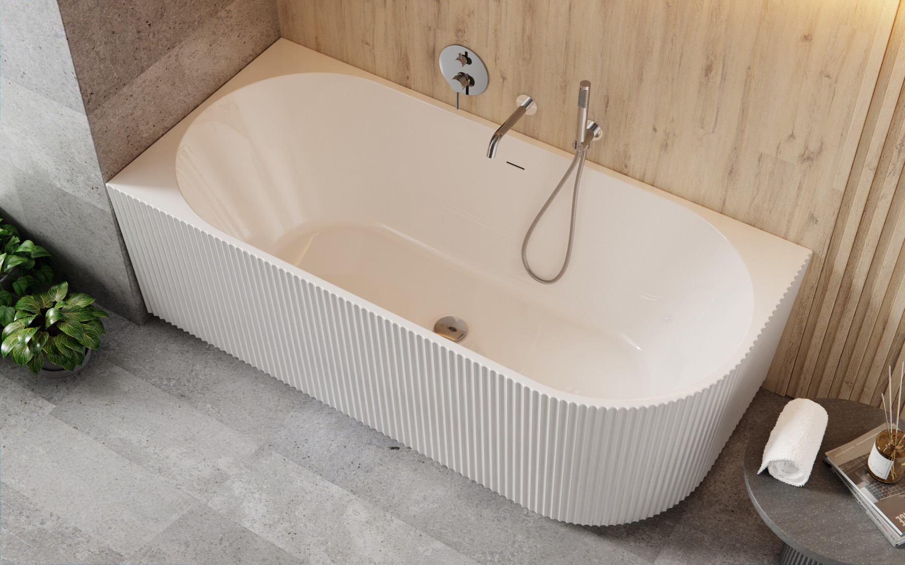 Besco Denaya 150 x 75 lewa + klik klak chrom - obrazek 2