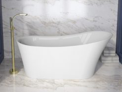 Besco Calima 170 x 74 + klik klak z przelewem chrom