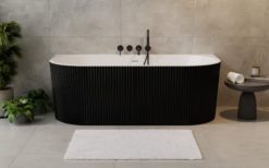 Besco Leya Black&White 150 x 75 + klik klak chrom