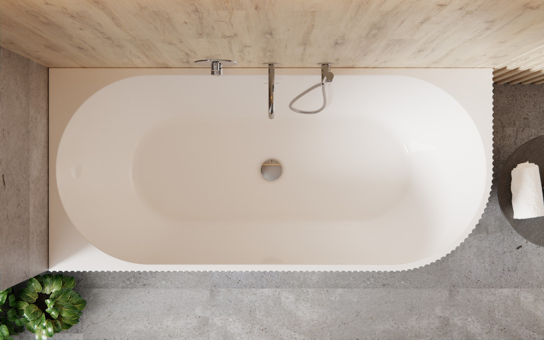 Besco Denaya 150 x 75 lewa + klik klak chrom - obrazek 3