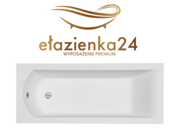Wanna prostokątna Besco Shea z logo sklepu internetowego ełazienka24