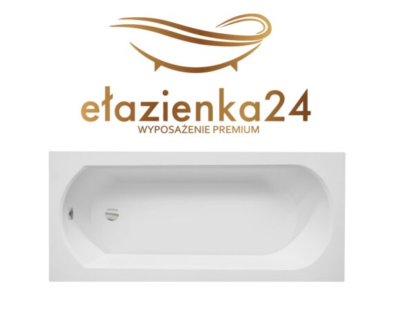 Wanna prostokątna Besco Intrica rzut z góry z logo sklepu ełazienka24.pl