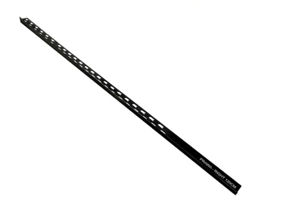 Listwa Spadkowa Besco Neo Black Czarna listwa spadkowa Besco Neo Black profil krawędziowy lewy matowy.