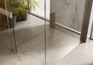 Modernistyczny prysznic walk in. odpływ liniowy Schedline w sklepie ełazienka24.pl