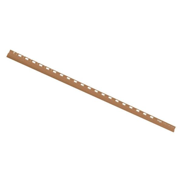 Prawa miedziana listwa spadkowa przyścienna VOGI 120 cm 150 cm białe tło