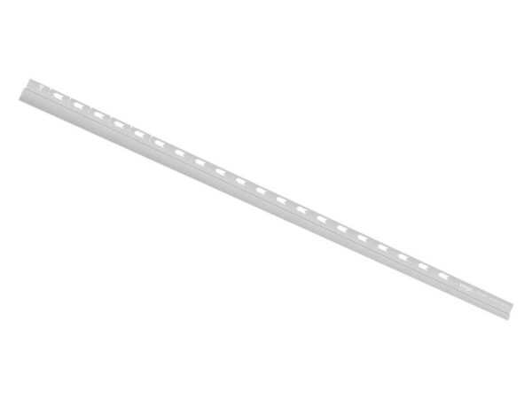 Prawa przyścienna listwa spadkowa VOGI inox 120 cm 150 cm na białym tle