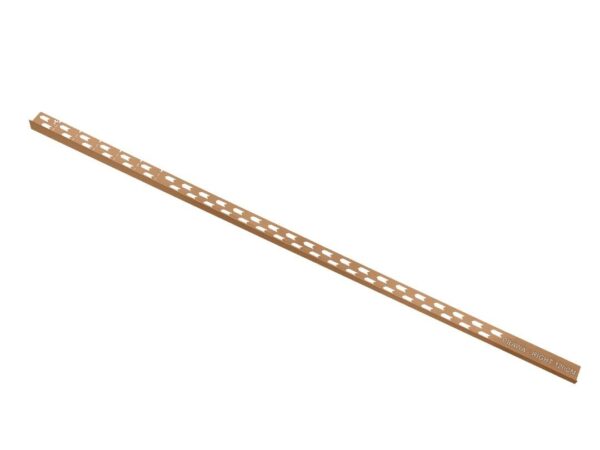 Prawa miedziana listwa spadkowa pod szybę VOGI 120 cm 150 cm na białym tle
