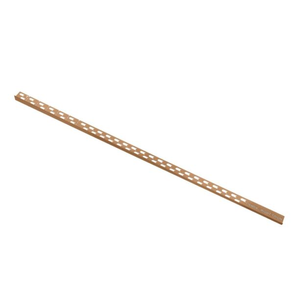 Prawa miedziana listwa spadkowa pod szybę VOGI 120 cm 150 cm na białym tle