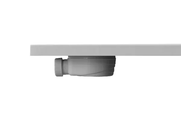 Niski profil 5,8 cm syfonu brodzikowego Schedline Alcaplast Professional SDB901PB pod brodzikiem