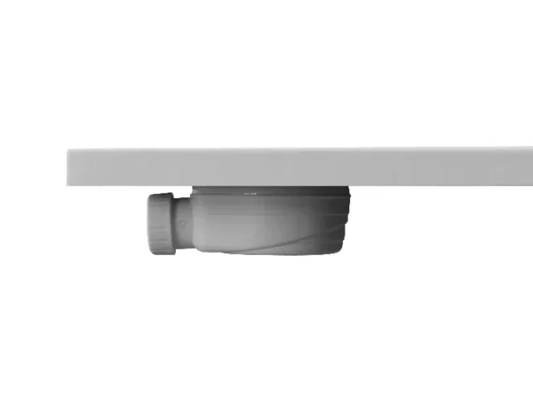 Niski profil 5,8 cm syfonu brodzikowego Schedline Alcaplast Professional SDB901PB pod brodzikiem