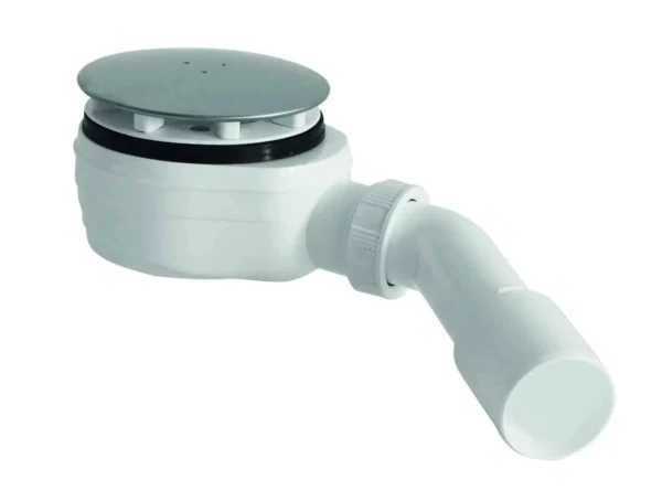 Płaski syfon brodzikowy Schedline Alcaplast 90mm SDB901PB chrom mosiężny grzybek