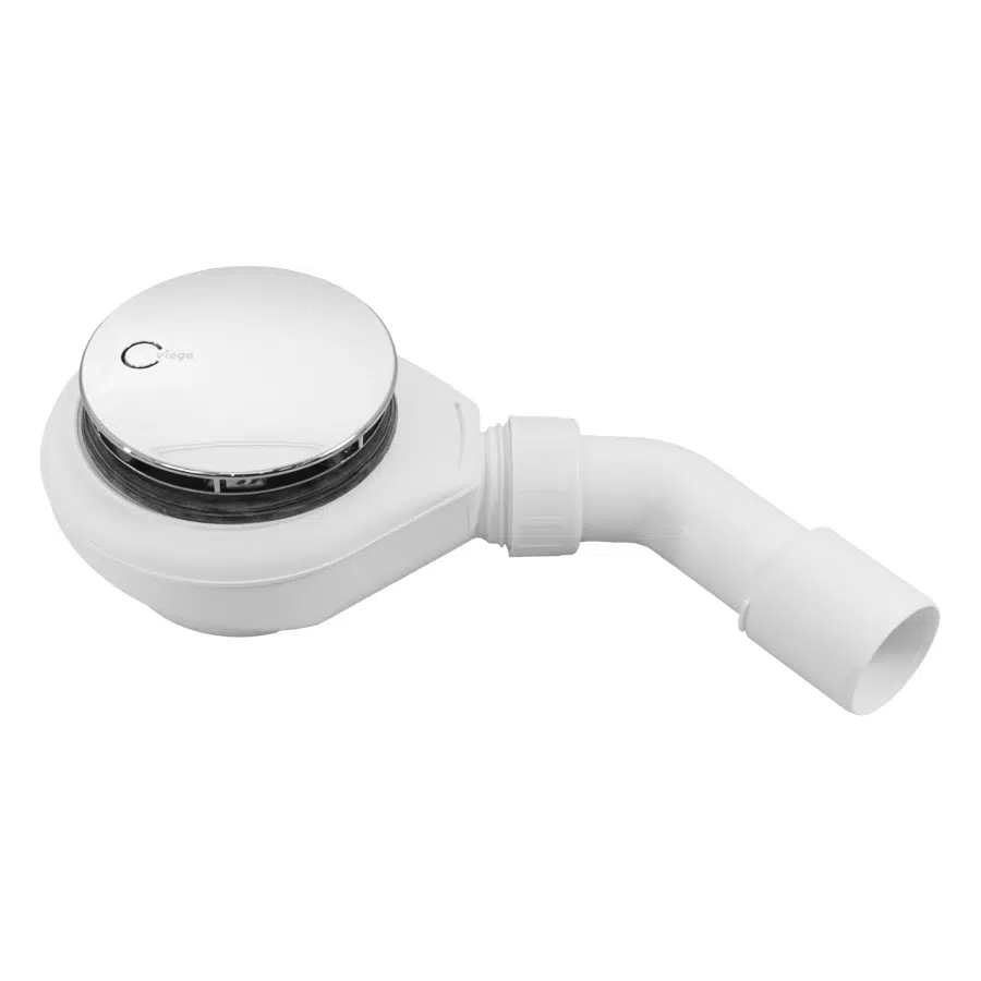 Viega Syfon Brodzikowy 90 Niski syfon brodzikowy Schedline Viega 90mm SDB90V z chromowanym grzybkiem ABS
