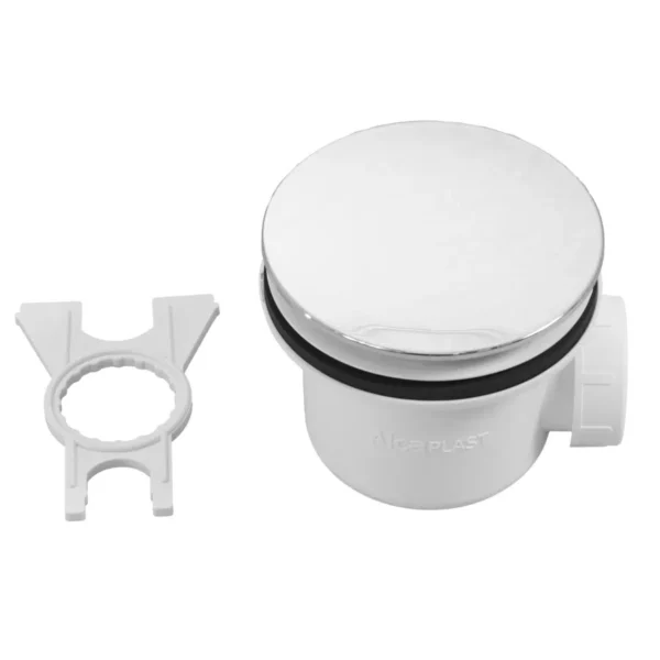 Syfon brodzikowy Schedline Alcaplast 90mm SDB90A z chromowanym grzybkiem