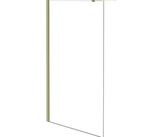 ścianka prysznicowa walk-in ze złotym profilem besco eco-h eco-n gold strona lewa