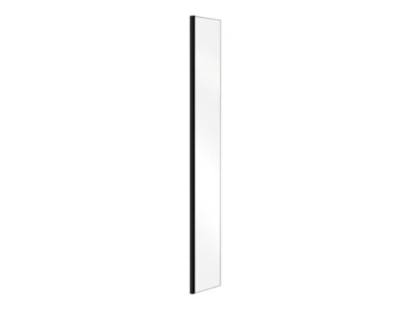 Szklany panel boczny Besco Aveo Due z czarnym profilem black w sklepie ełazienka24.